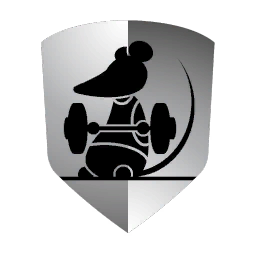 icon badge gymrat silver