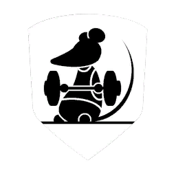 icon badge gymrat white